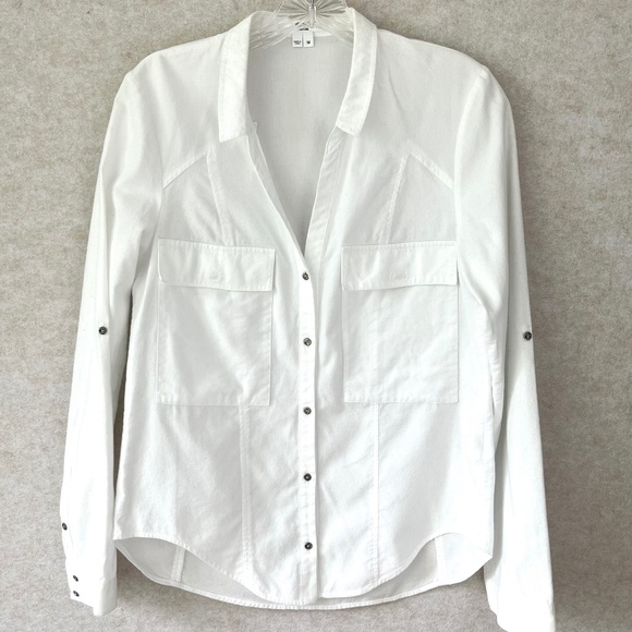 Helmut Lang White Cotton Button Down Pocket Front - Picture 1 of 4